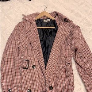 Plaid Trench Coat